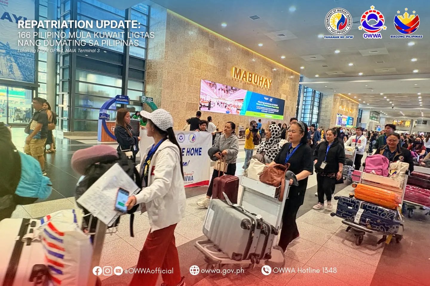Repatriation Program 166 Filipinos from Kuwait return home under repatriation program ...